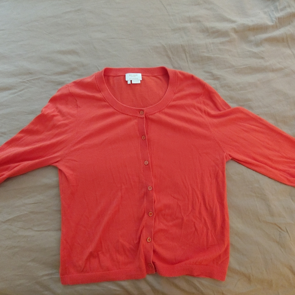 Kate Spade Orange cardigan size L